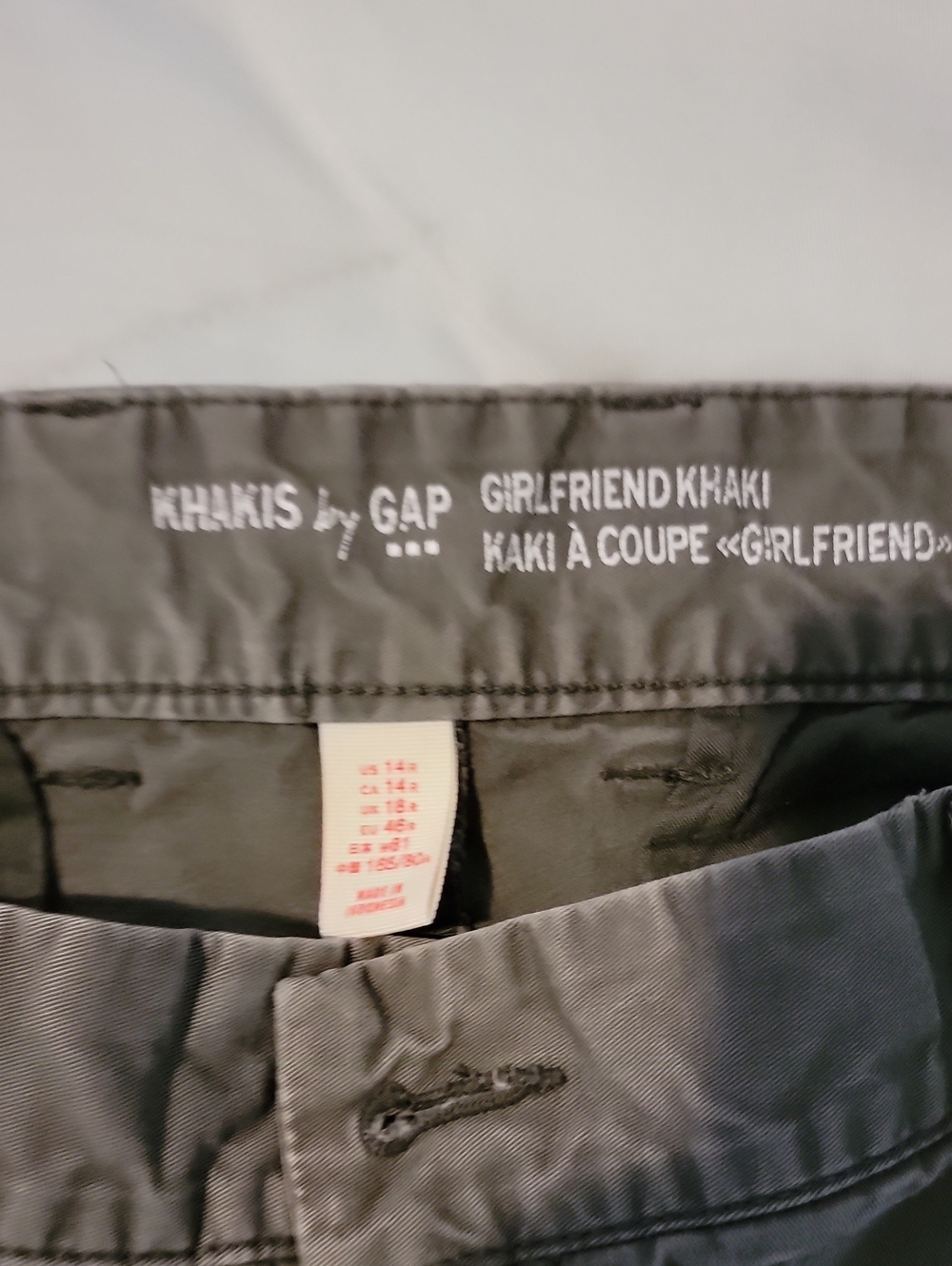 GAP Girlfriend Khaki Pants - Black